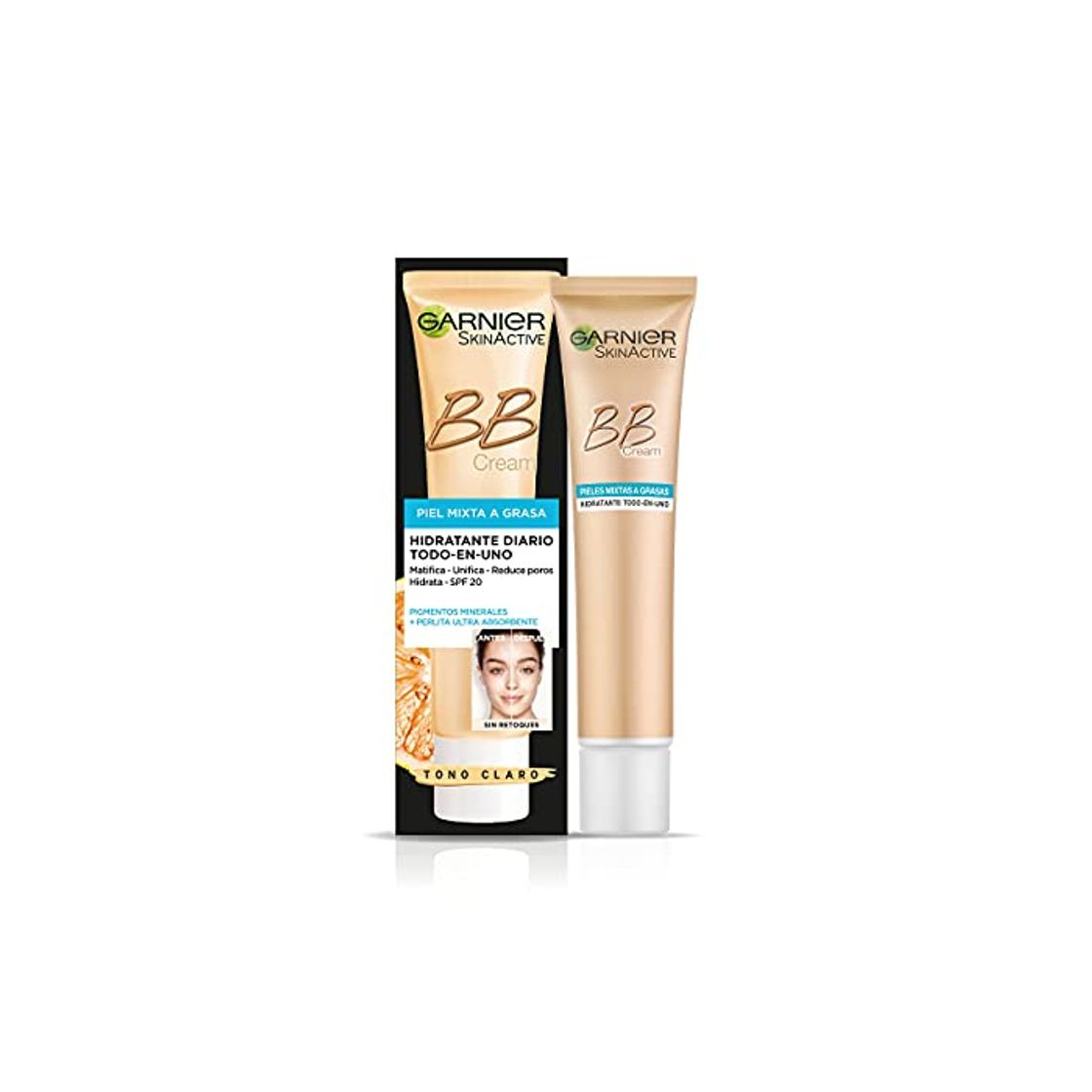 Social Garnier SkinActive BB Cream Matificante Crema Correctora y Anti Imperfecciones para Pieles