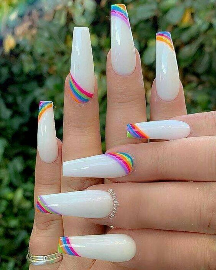 Moda Unhas arco_iris