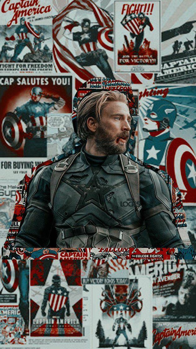 Moda Papel de parede capitão america ❤💙