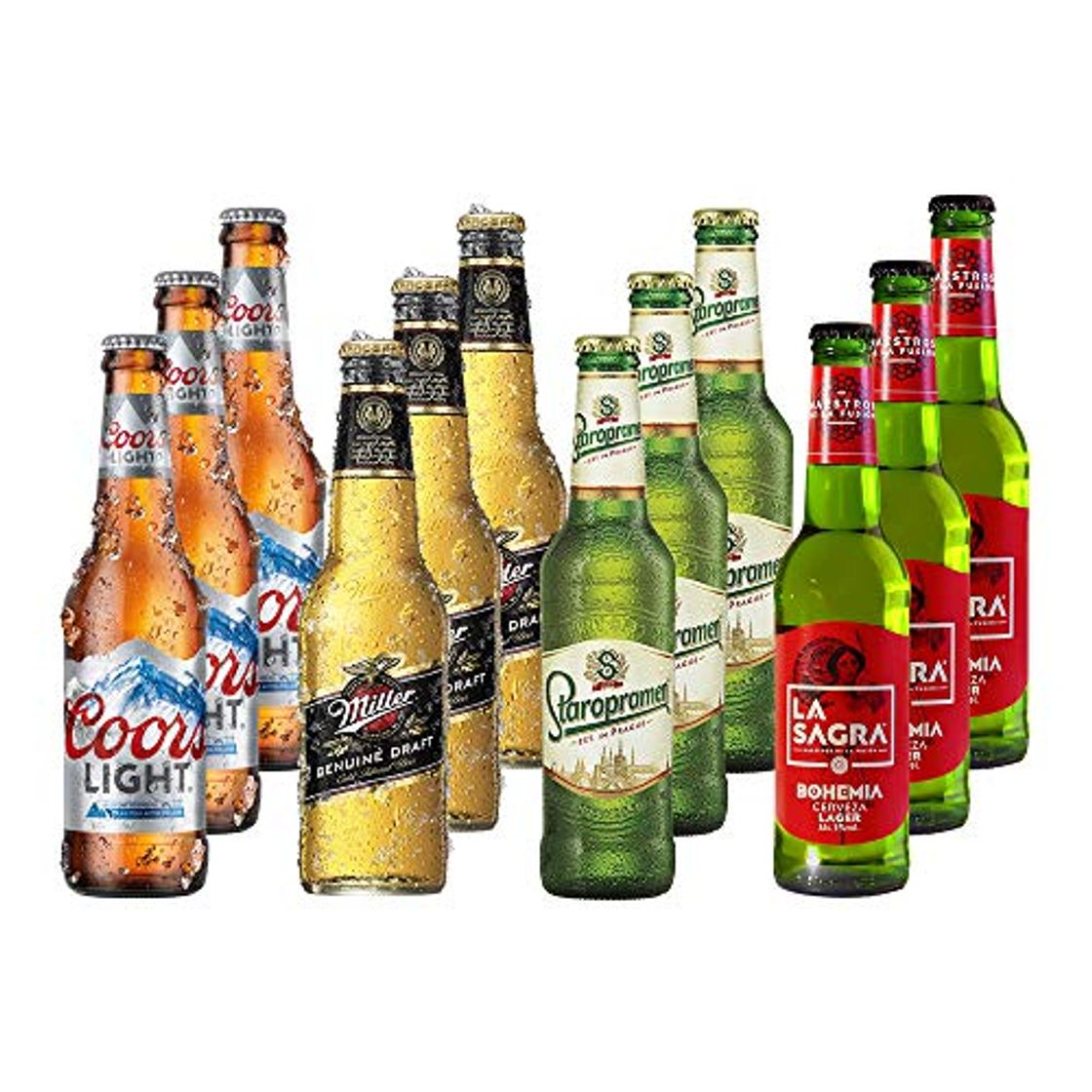 Productos Lagers del Mundo Pack Degustación de Cerveza - 12 botellas x 330