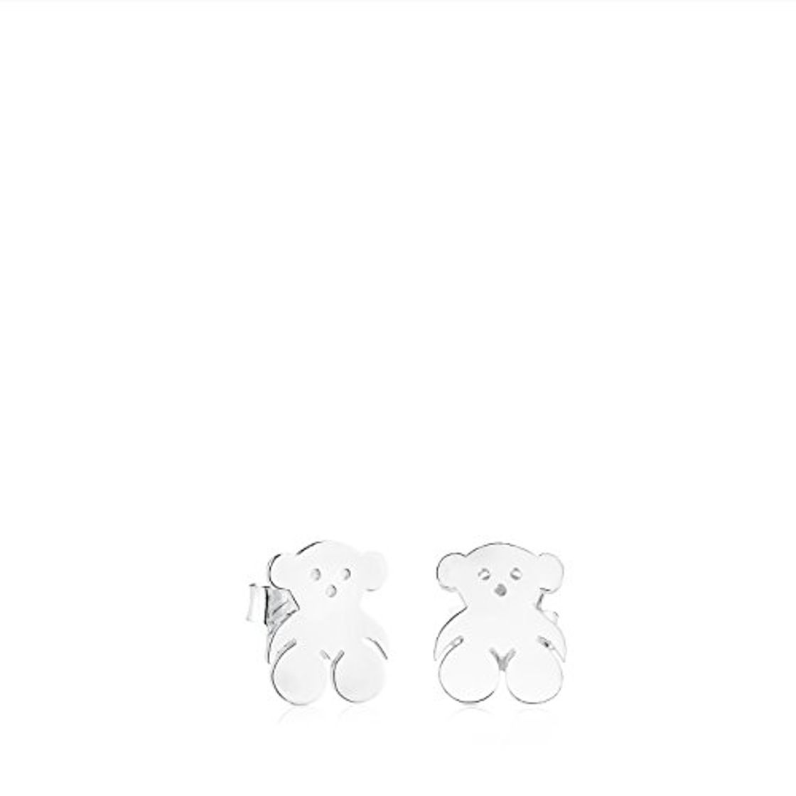 Fashion Pendientes de botón TOUS Bear de Plata