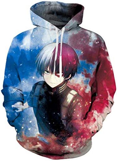 PANOZON Sudaderas Hombres Anime con Capucha Sweater Figura Bakugo Camiseta de Anime