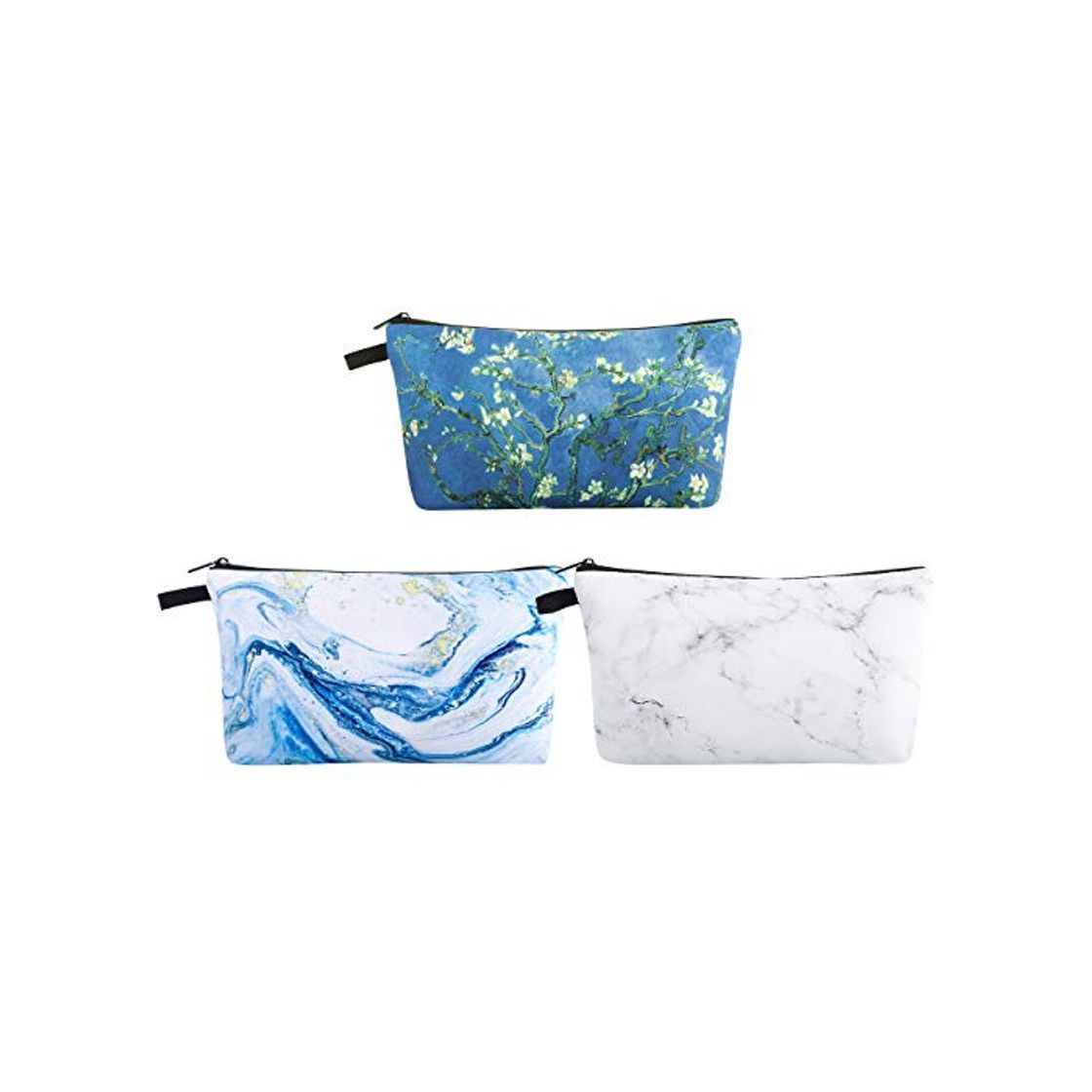 Moda Lewondr Makeup Cosmetic Storage Bag, [3 Pack] Portable Waterproof Make up Case