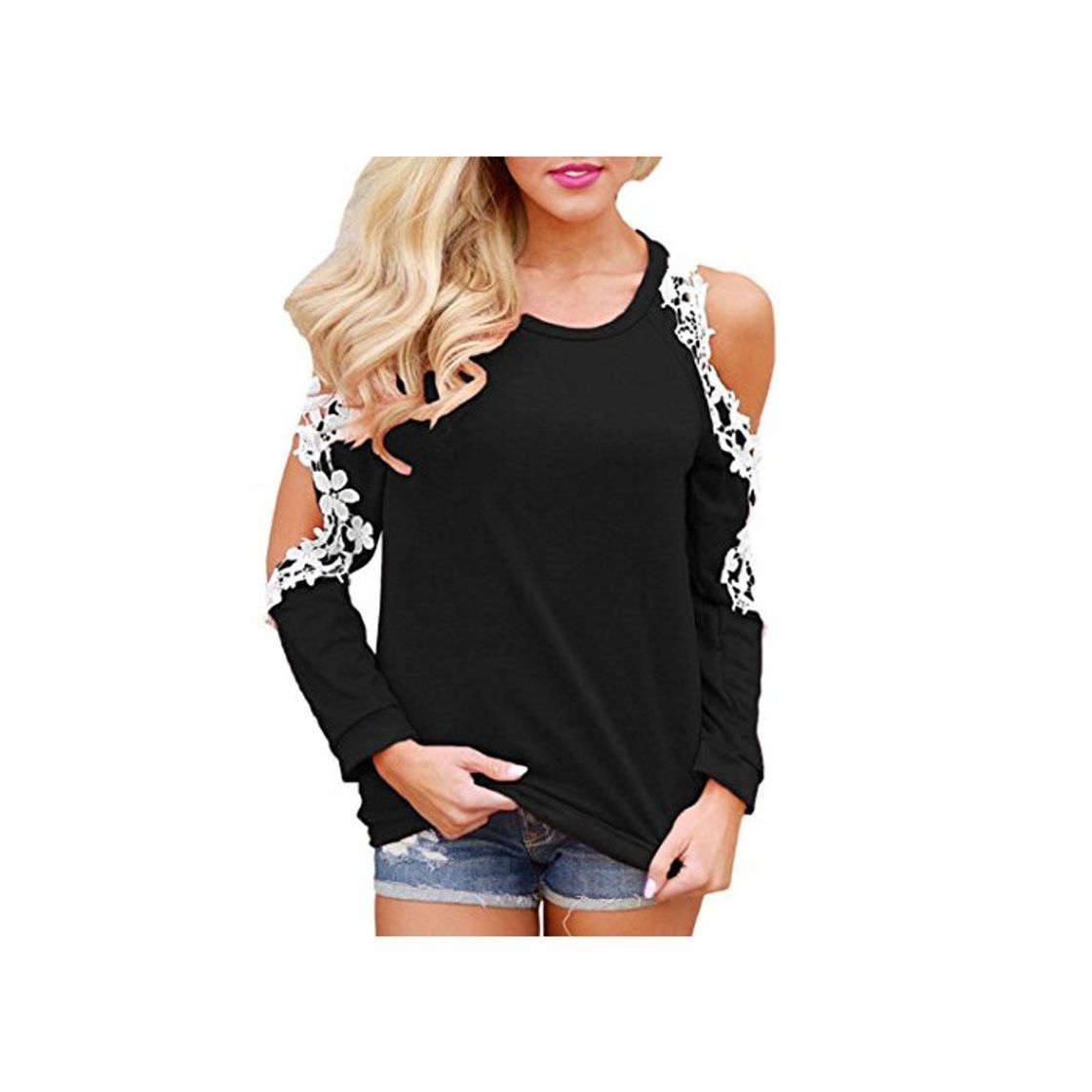 Social K-youth Camiseta para Mujer, Mujer Manga Larga Camisa Casual Blusa Suelto Tops