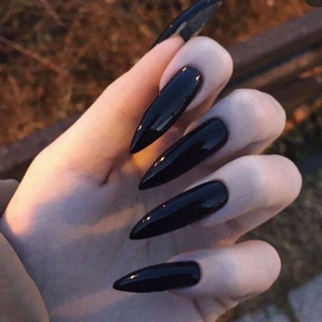 Fashion unhas stiletto pretas 💅🏻