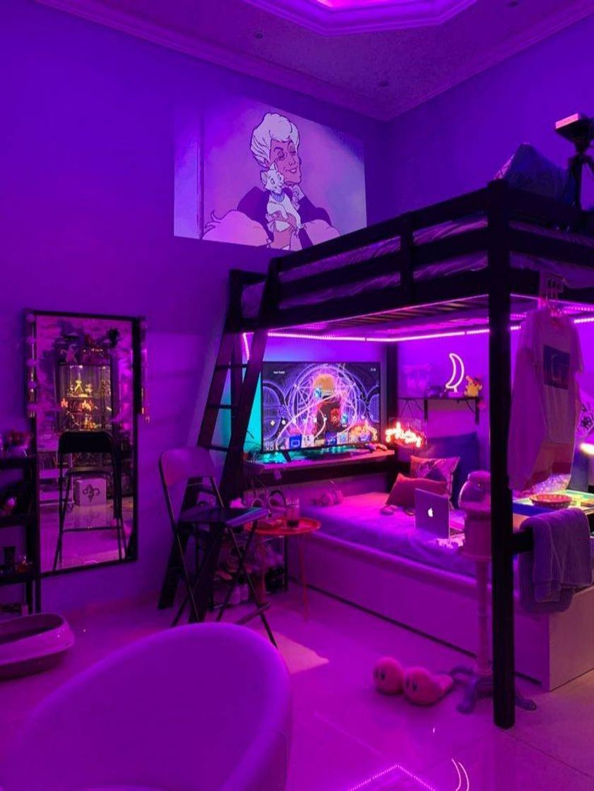 Moda Quarto todo baseado no led 