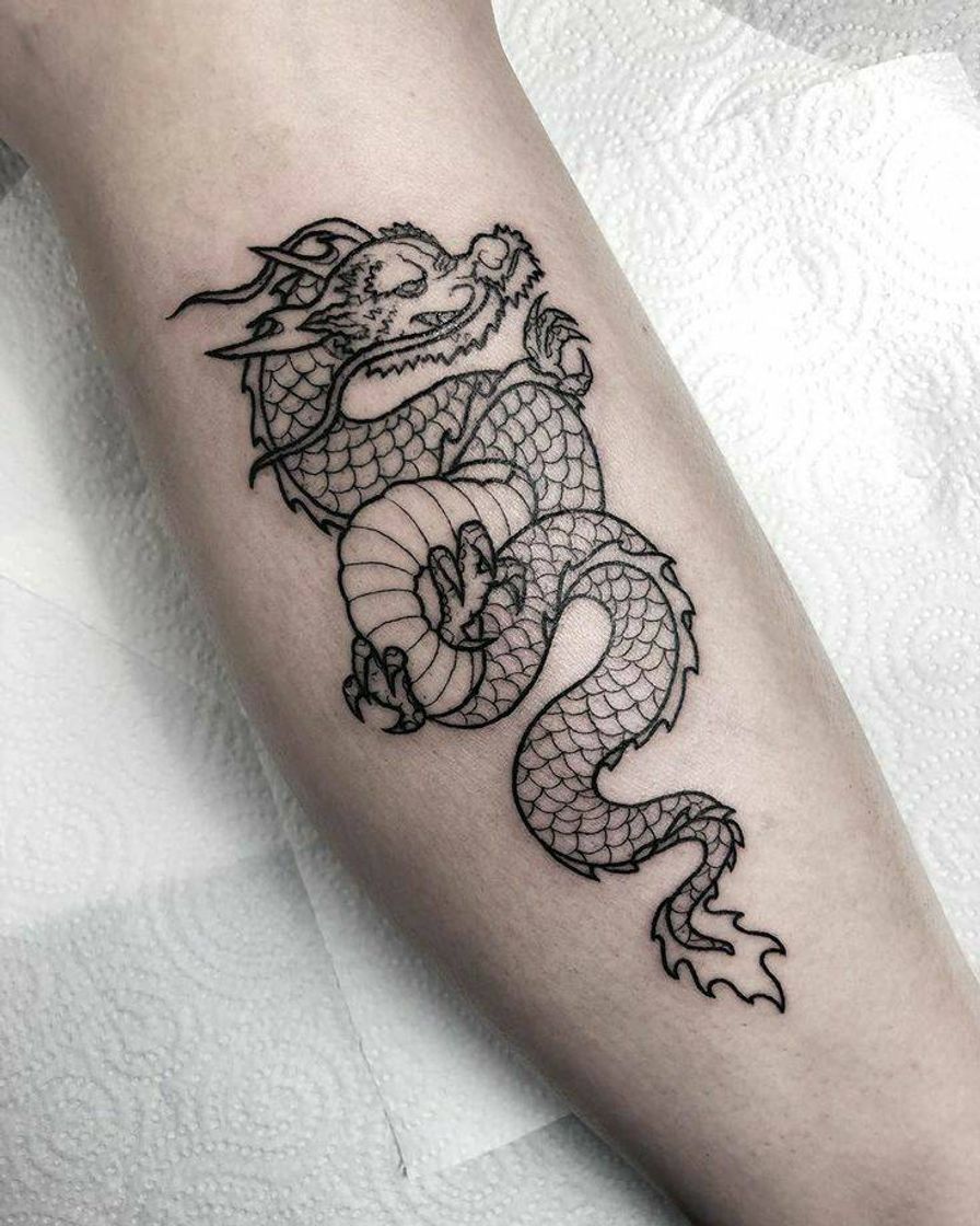 Moda Tatto Tatuagem Dragão