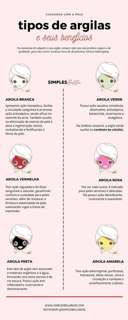 Moda Tipos de argila🧖‍♀️