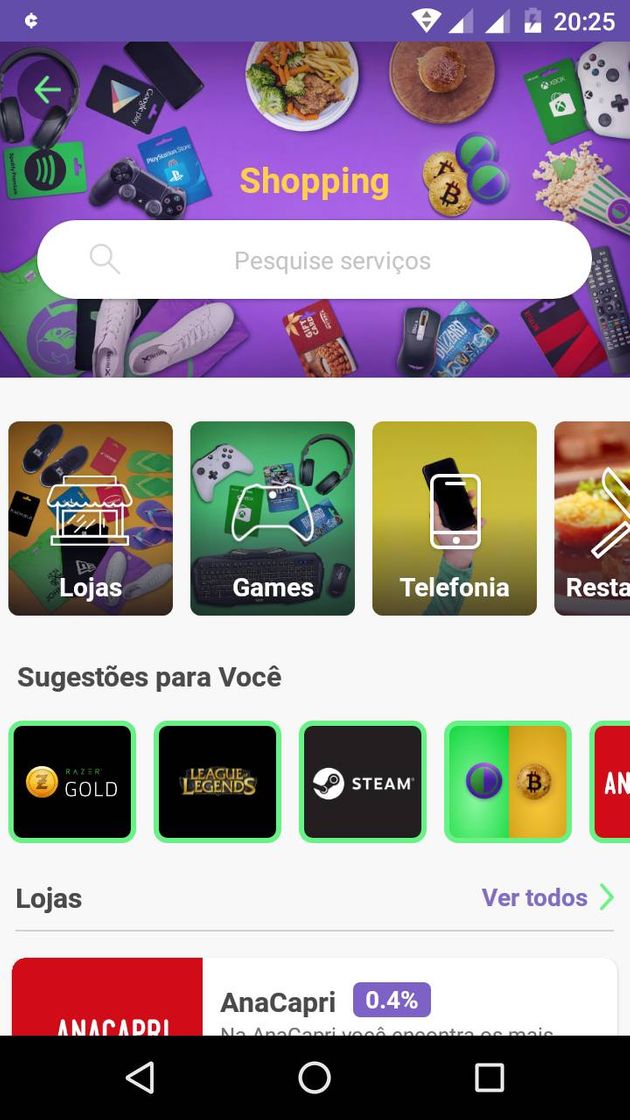 App Ganhe gift card grátis entrando através desse link