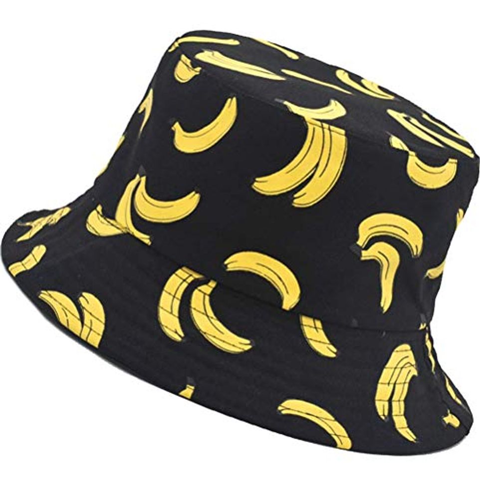 Moda DURINM Hombres Verano Reversible Cubo Sombrero Unisex Tipo Pescador Estampado con Dibujos