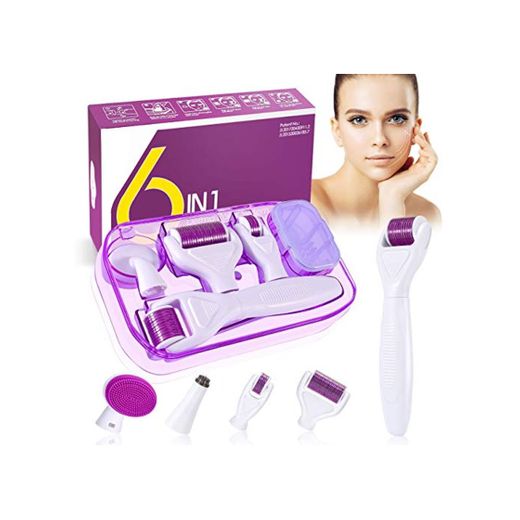 Dermaroller, Winpok 6 en 1 Derma Roller, Derma roller, Ideal para tratar