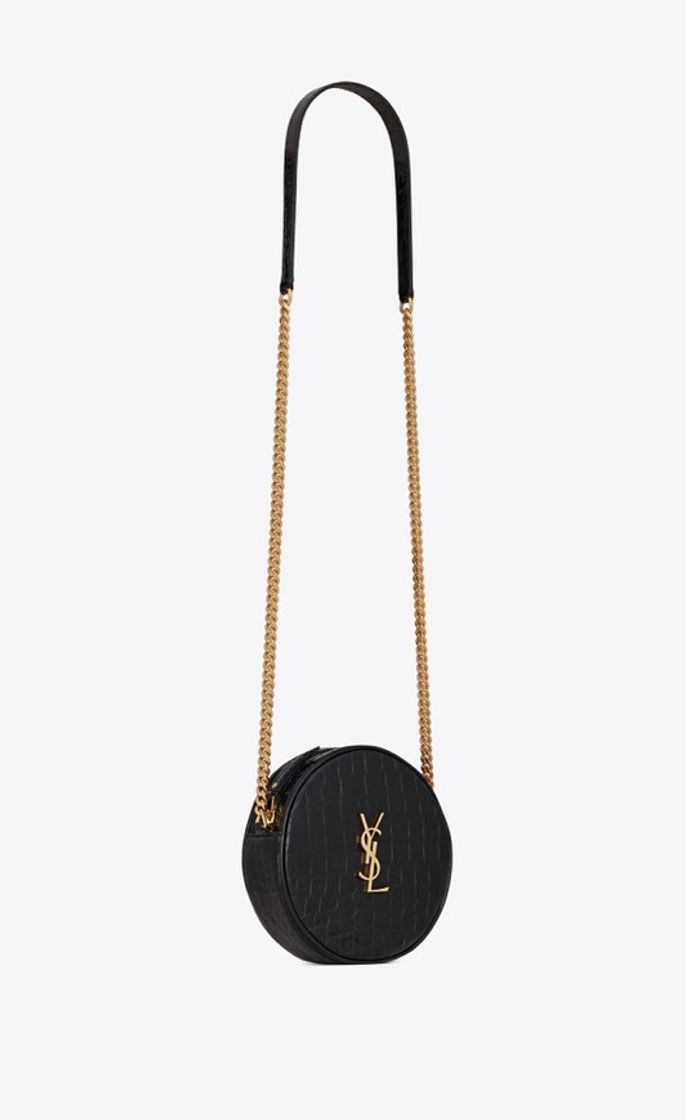 Social VINYLE ROUND CAMERA BAG IN ALLIGATOR