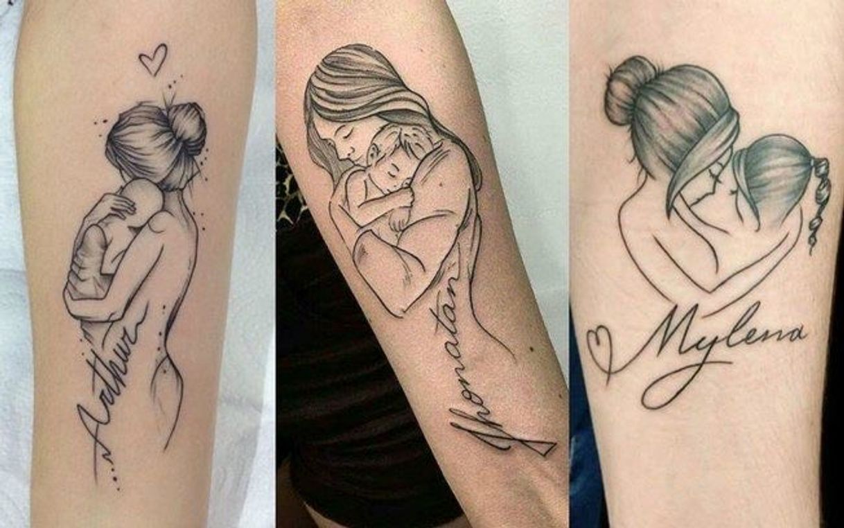 Fashion Tatuagens para homenagear mães e filhos😍