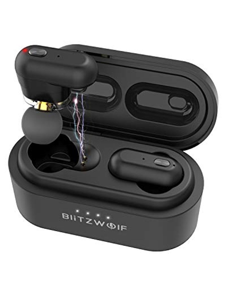 Productos BlitzWolf Mini Auriculares Bluetooth, Bluetooth 5.0 Mini Twins Estéreo In-Ear Auriculares Inalámbricos