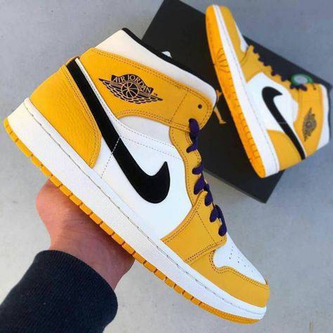 Fashion Air jordan 1 mid lakers