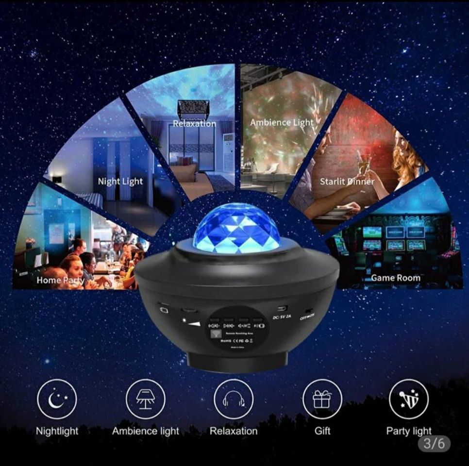 Product Proyector musical de imágenes relajantes con Bluetooth 