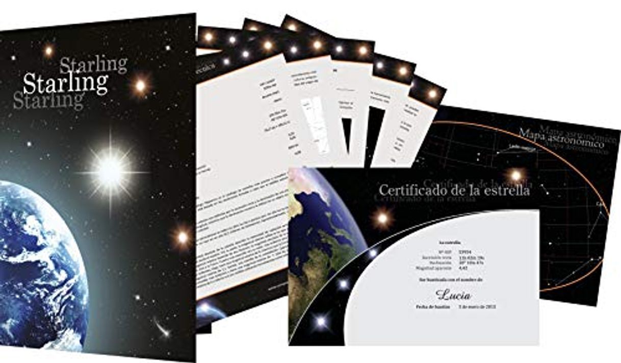 Producto Starling© Registro de Estrellas - Comprar una Estrella - Regalar una Estrella