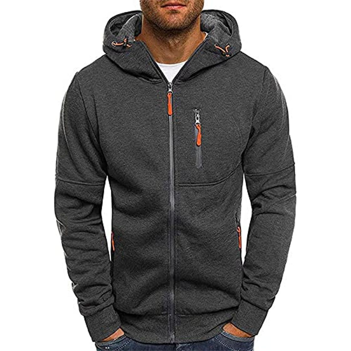 Fashion Loalirando Sudadera con Capucha para Hombre Chaqueta Deportiva con Cremallera Abrigo Cálido