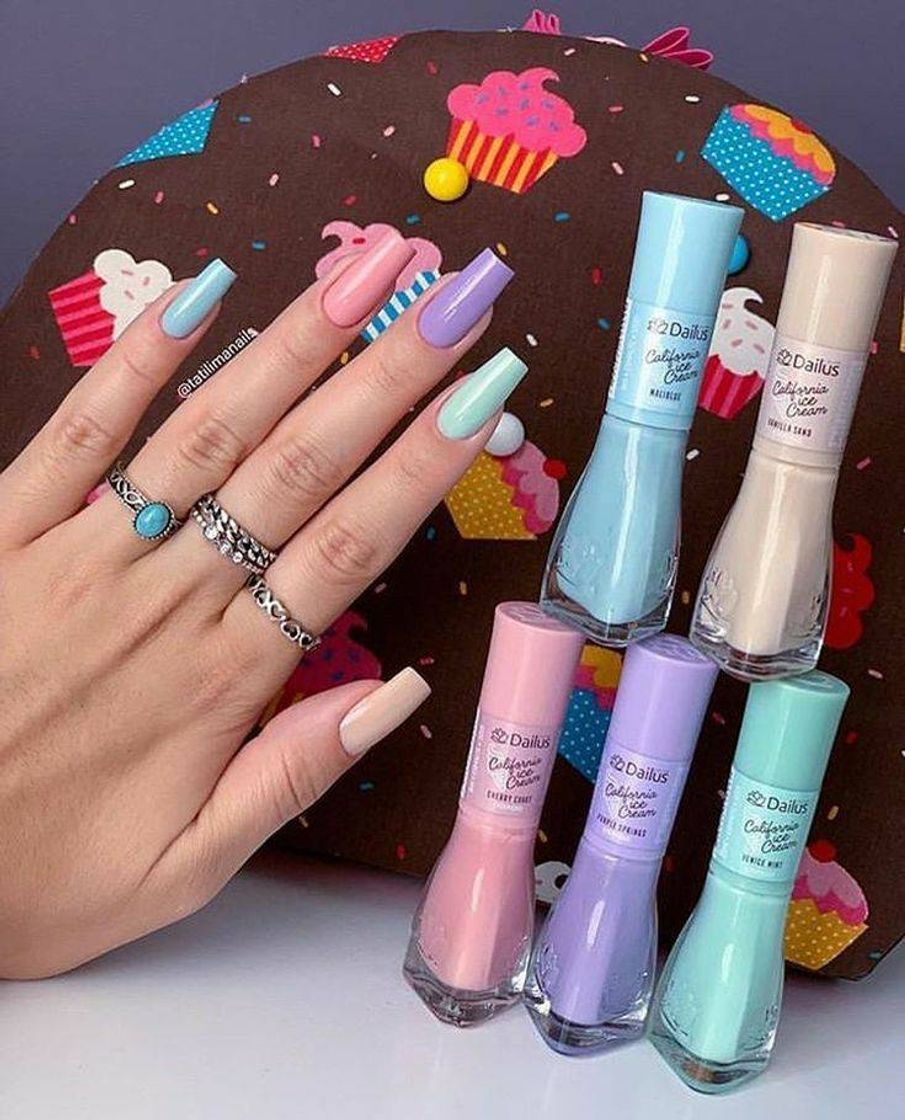 Moda Esmaltes de Cores pastéis 