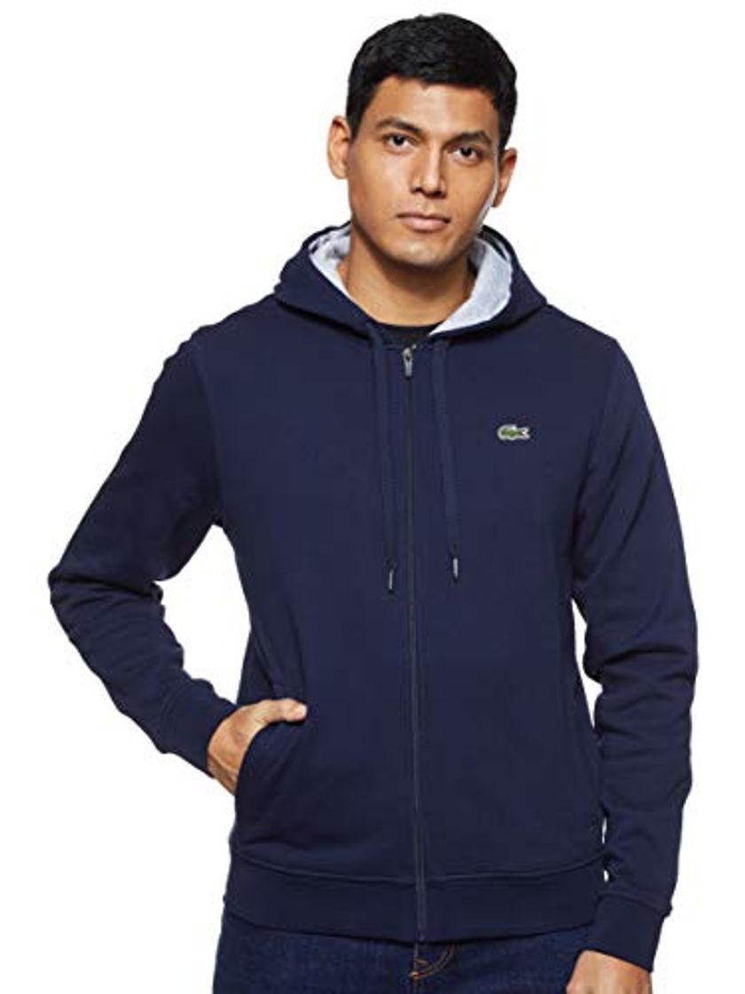 Fashion Lacoste Sport Sh7609 Sudadera con Capucha, Azul