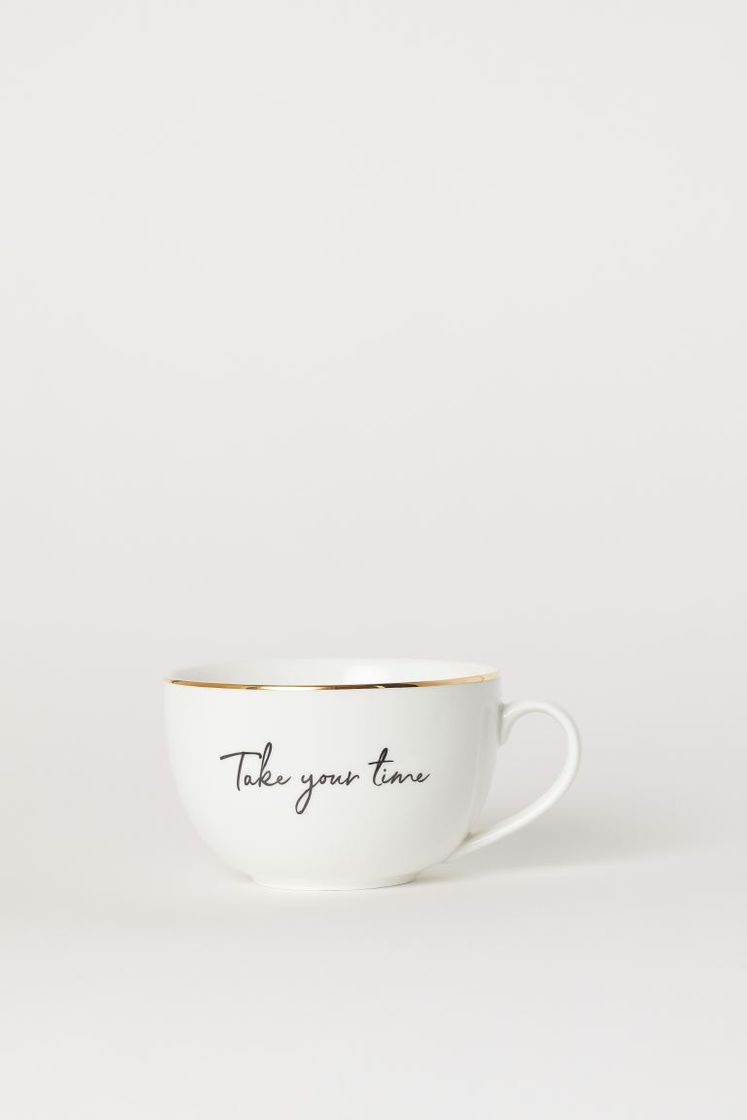 Moda Taza de porcelana - Blanco/Take Your Time - HOME | H&M ES