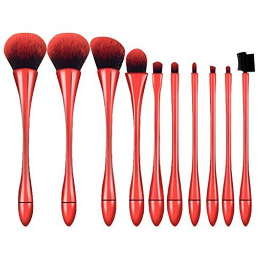 10pcs Nueva cáliz cintura profesional Make Up juego de pinceles de maquillaje