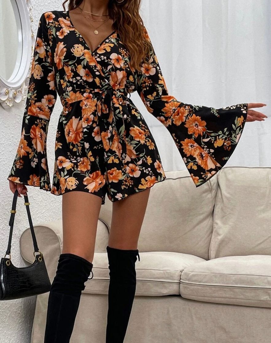 Social vestido curto de verão com estampa floral 