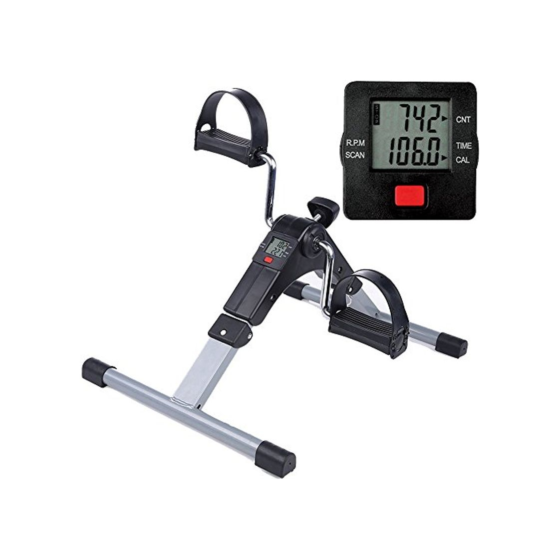 Products himaly Mini Bicicleta Plegable Mini Bicicleta Estática Plegable Pedaleador Plegable para Entrenamiento