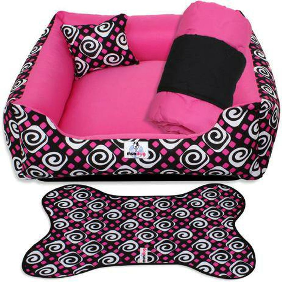 Moda Cama Caminha Pet Cachorro Gato Kit 04 Peças Lavável TamanhoM