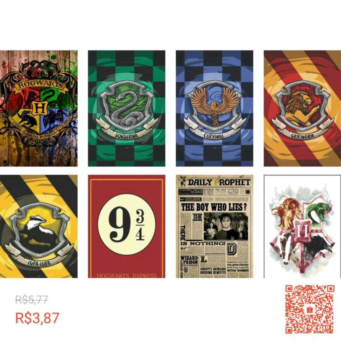 Moda Placa Harry Potter