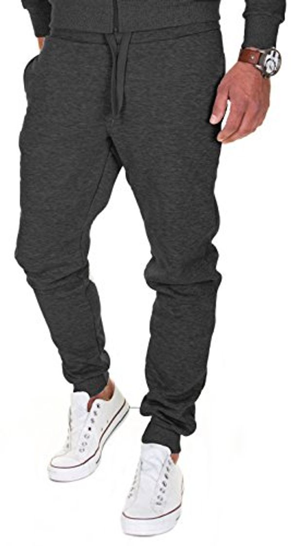 Moda MERISH Pantalones Jogger Hombre Deportivos Joggers Modell 211 Antracita XXL