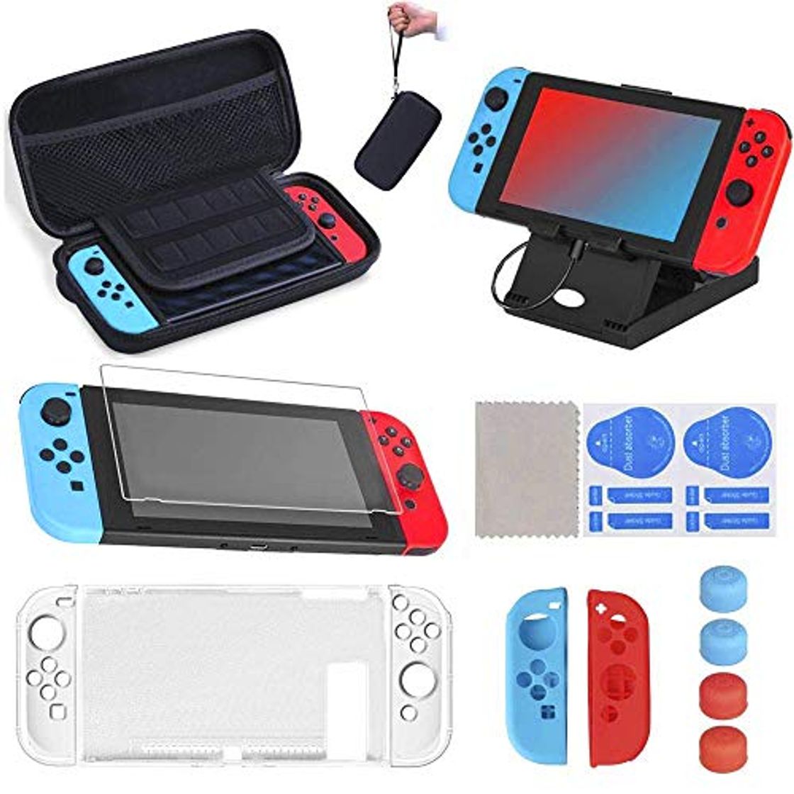 Electronics 16 en 1 Kit de Accesorios para Nintendo Switch, Funda para Nintendo