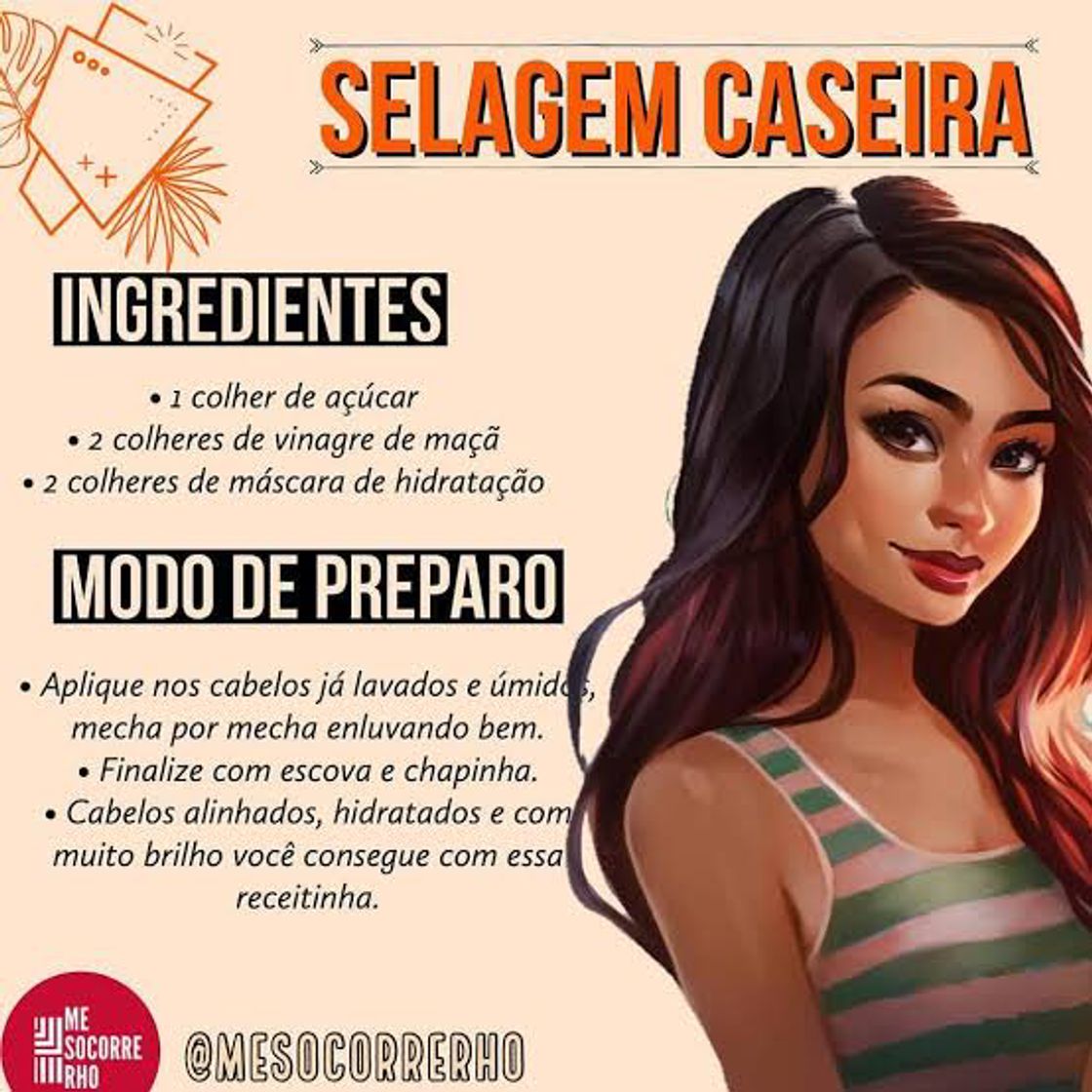 Moda Selagem caseira para cabelo 