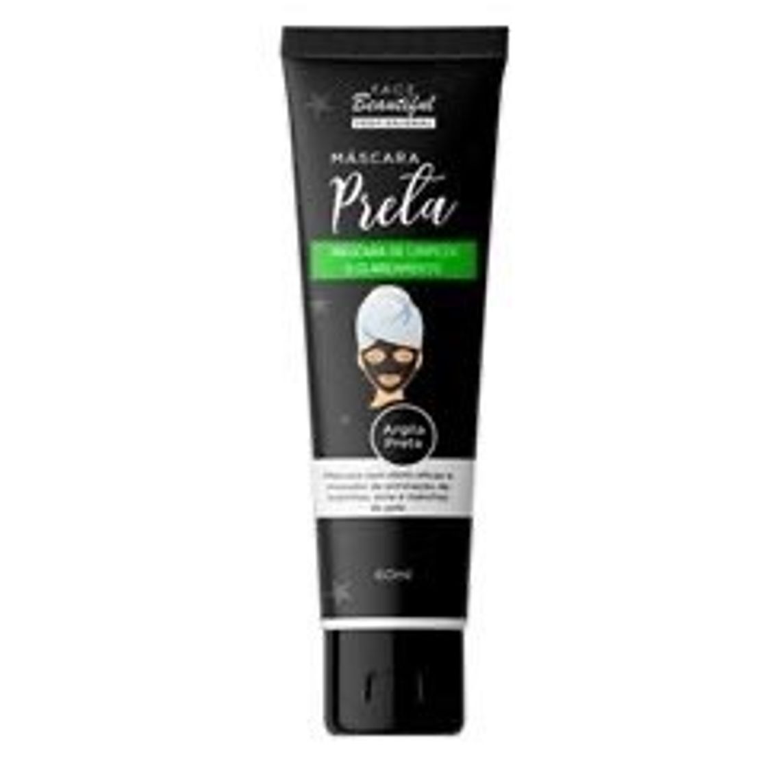 Máscara facial preta 