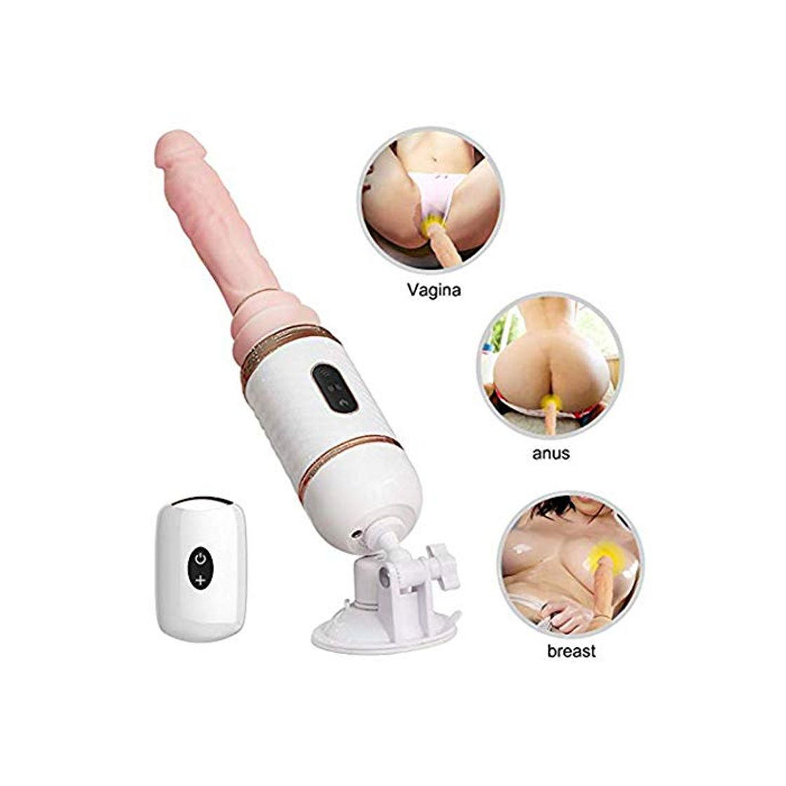 Social Máquina automática de Masaje de Control Remoto con Ventosa Sêx Gǔn for Mujeres