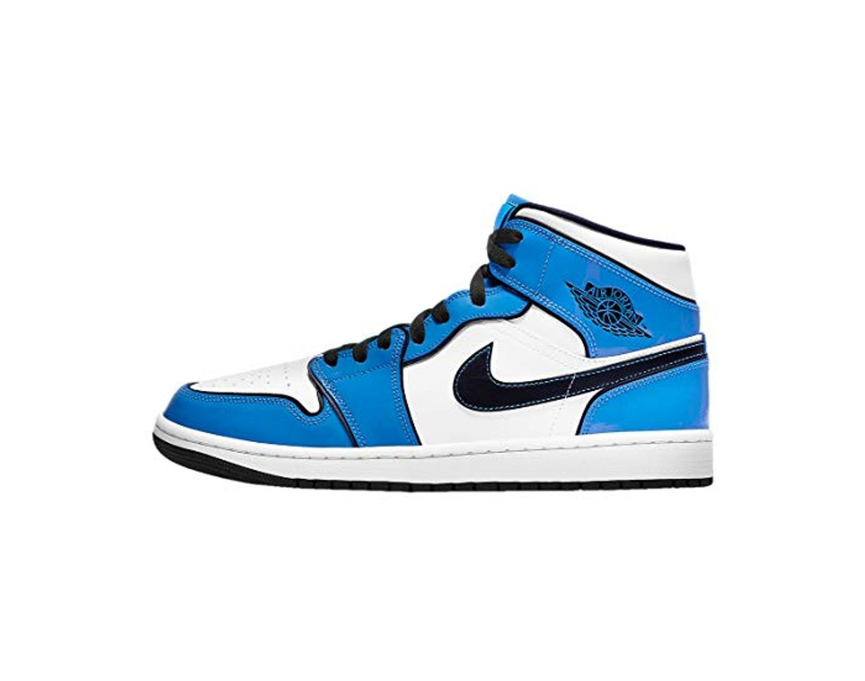 Moda Jordan Hombre 1 Mid SE Signal Azul/Negro-Blanco