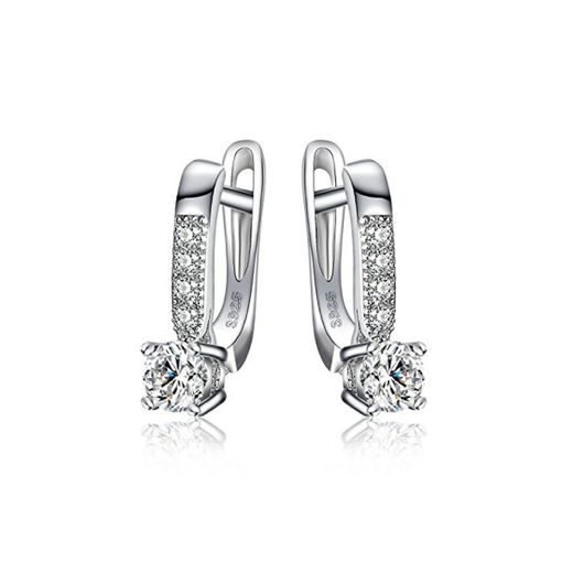 JewelryPalace 1ct Cubic Zirconia cuelgan los pendientes Plata de ley 925