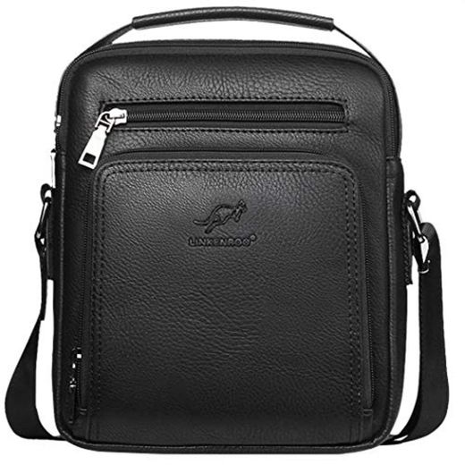 Bageek Bolso Hombre Bolso Bandolera Hombre Bolsos de Piel Sintetico De mano de los hombres del trabajo Hombro del negocio delCrossbody Bolso ocasional del recorrido de la Bolsos para Hombre Casual