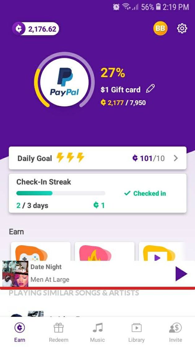 App Escucha tu musicaHey, I just gifted you poi favorita y gana 
