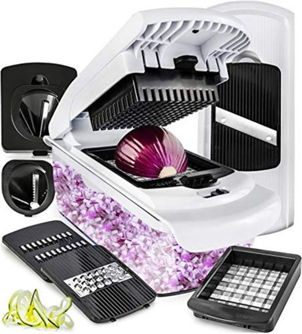 Social Fullstar Cortador de Verduras Multiusos Mandolina Rallador con 7 Cuchillas de Acero