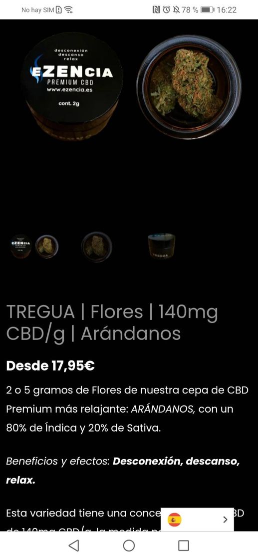 Productos Flores de CBD – Ezencia