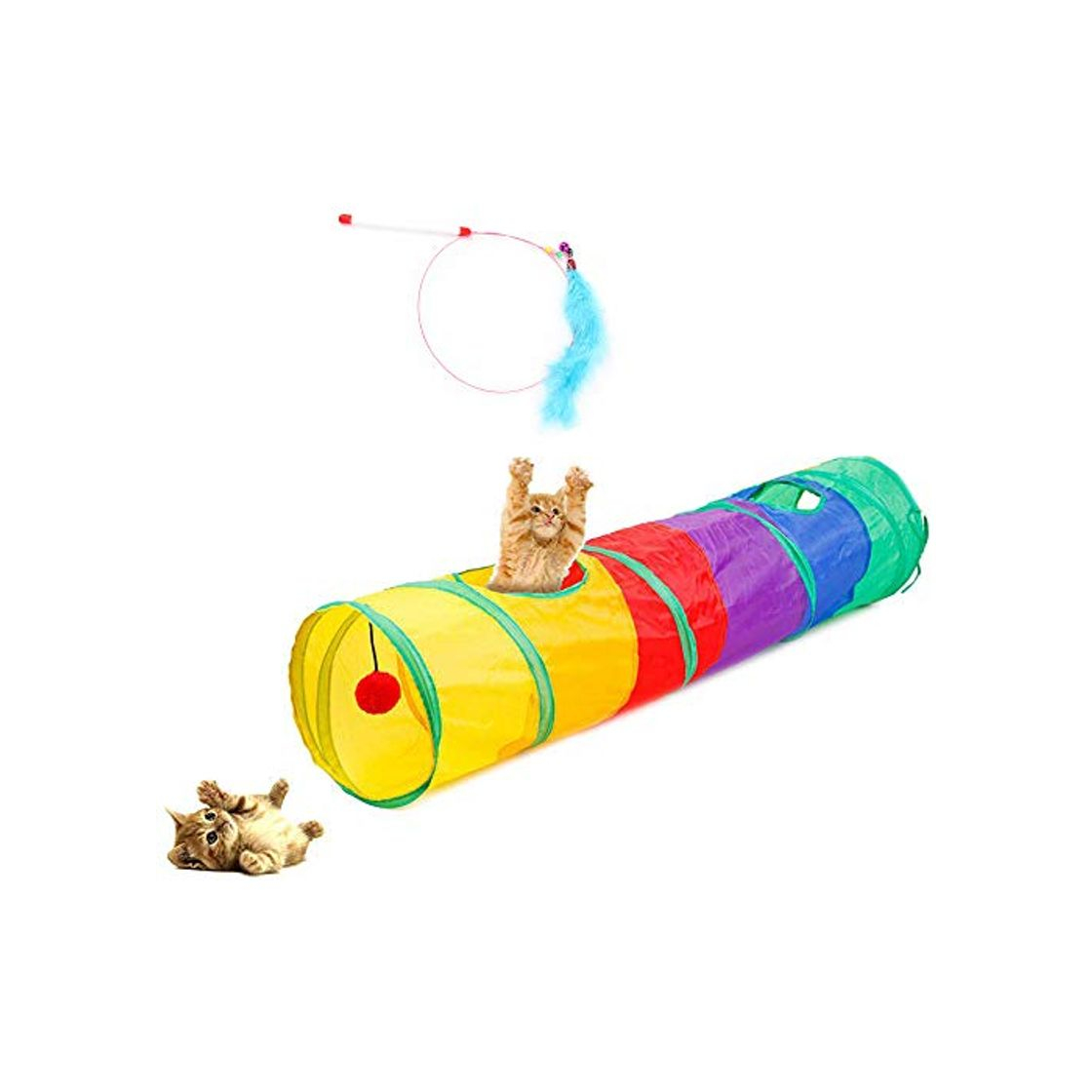 Productos Túnel de Gatos, Juguete del Gato Túnel Extensible Plegable Gato Jugar Túnel