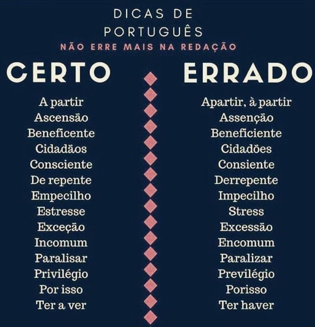 Fashion Dicas de português 