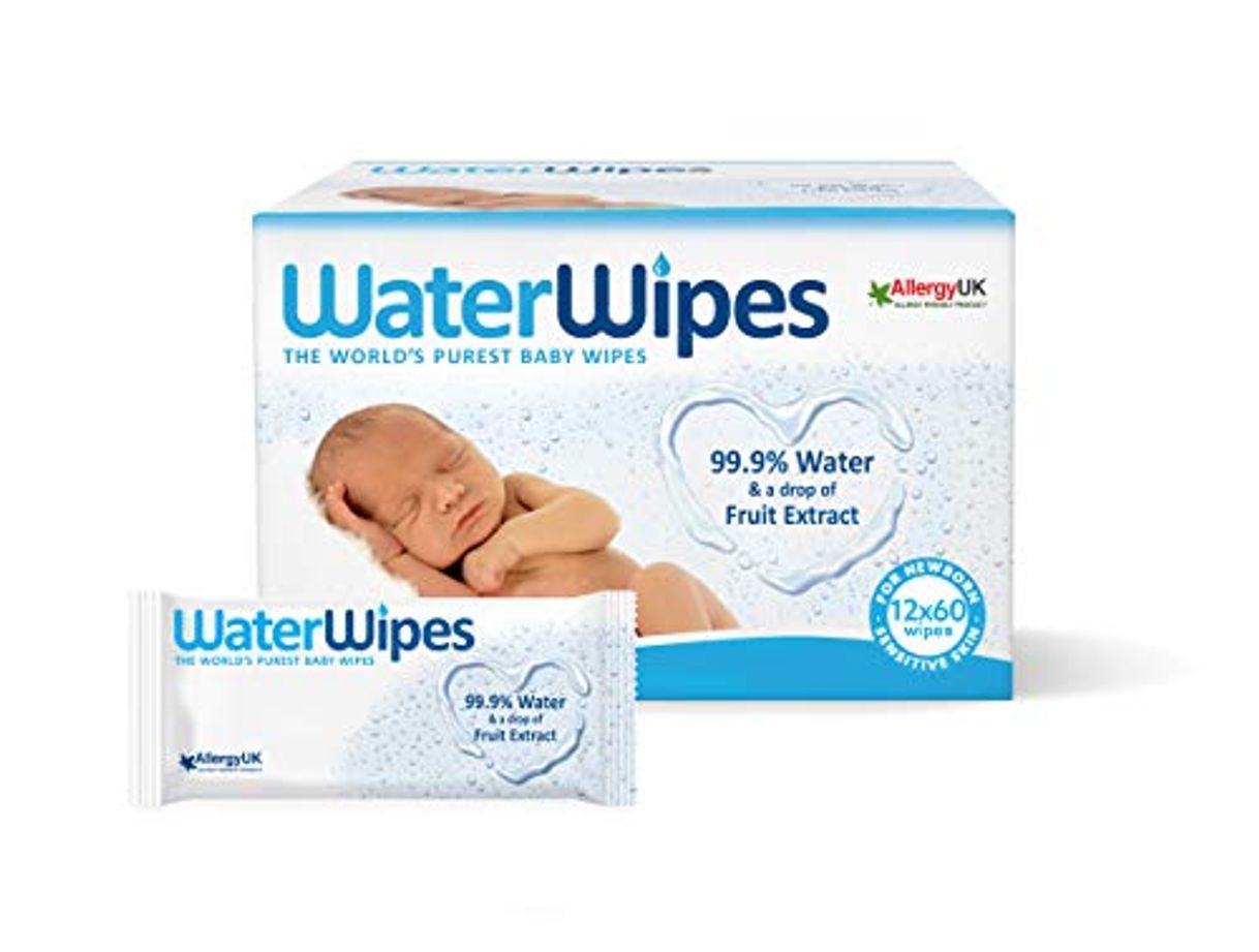 Belleza WaterWipes Toallitas para Pieles Sensible de Bebé, 99.9% agua purificada, 12 paquetes