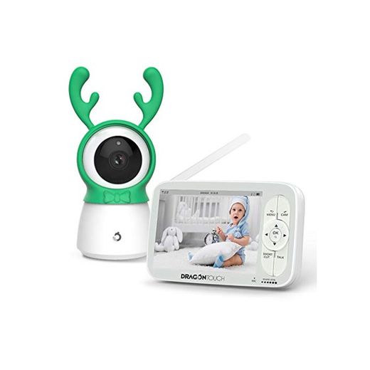 Dragon Touch Vigilabebés Inalámbrico 5" 720P HD Bebé Monitor Inteligente Cámara Vigilancia