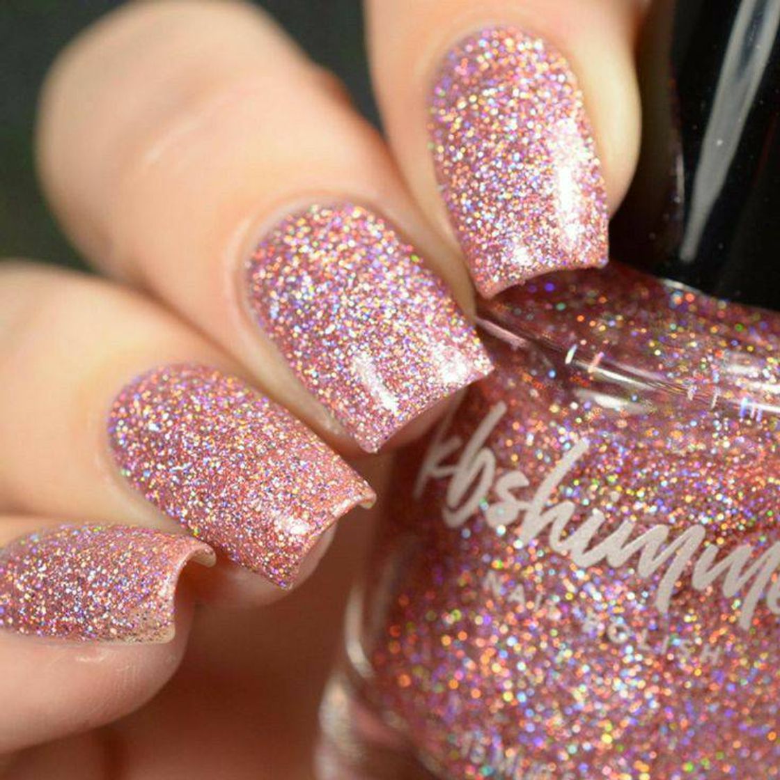 Moda Unhas Glitter 