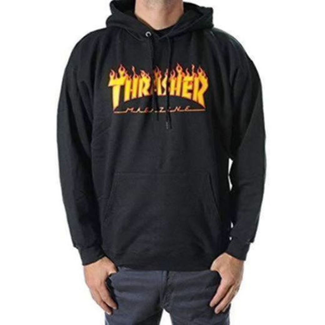 Moda Sudadera negra con capucha Thrasher Flame negro L