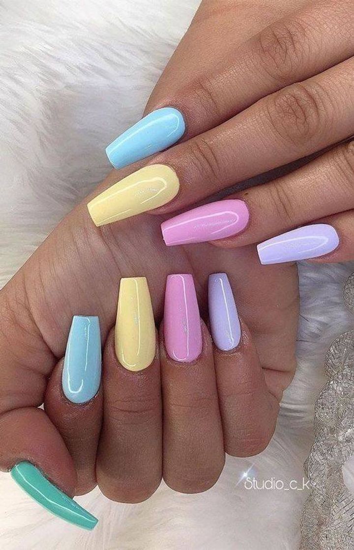 Moda Unhas cor pastel