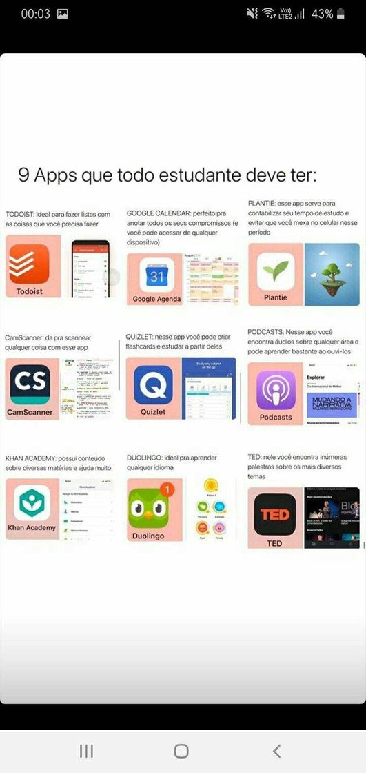 Moda Dicas de app para estudar ✨