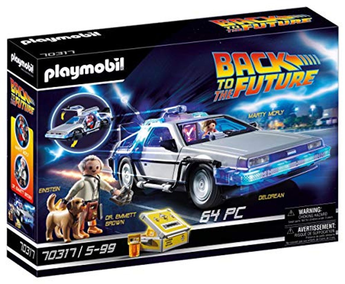 Social PLAYMOBIL- Back to The Future Delorean con Efectos de Luz, A Partir